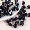 Picture of Natural Wood West Cowboy Spacer Beads For DIY Jewelry Making Round Black Taren About 16mm Dia.