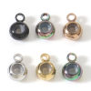 Picture of 304 Stainless Steel Stopper Spacer Beads With Rubber Core For DIY Jewelry Making Findings Round 9mm x 6mm