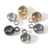 Picture of 304 Stainless Steel Stopper Spacer Beads With Rubber Core For DIY Jewelry Making Findings Round 9mm x 6mm