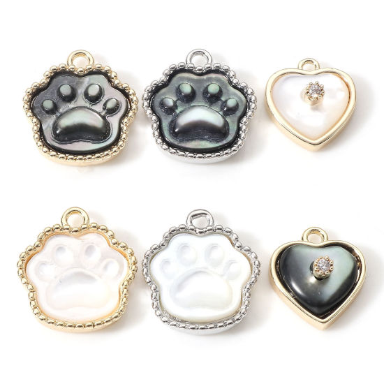 Picture of Shell & Brass Charms Real Gold Plated