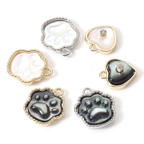 Picture of Shell & Brass Charms Real Gold Plated