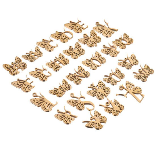 Immagine di 304 Acciaio Inossidabile Charms Farfalla 2 Pz