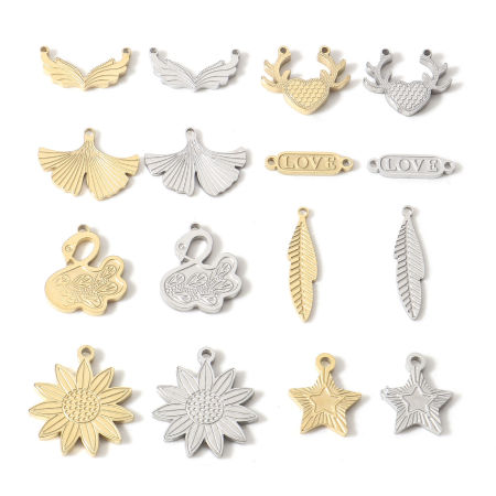 304 Edelstahl Charms 1 Stück
