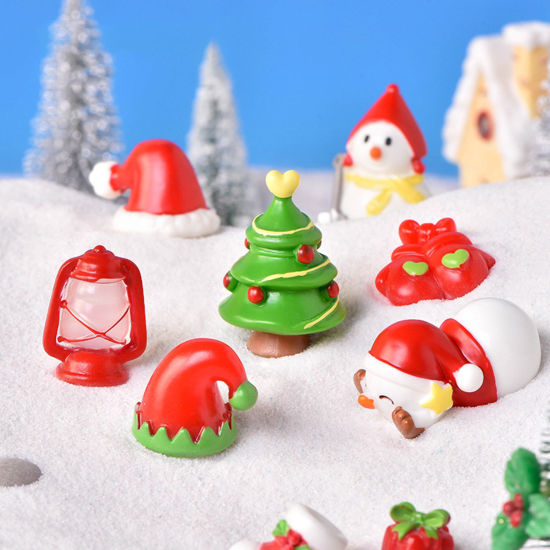 樹脂 可愛い かわいい キュート マイクロランドスケープミニチュアデコレーション 多色 クリスマスツリー 1 個 の画像