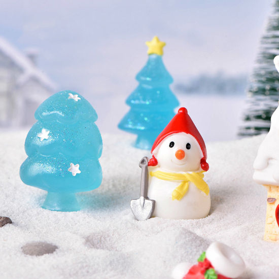 樹脂 可愛い かわいい キュート マイクロランドスケープミニチュアデコレーション 多色 クリスマスツリー 1 個 の画像