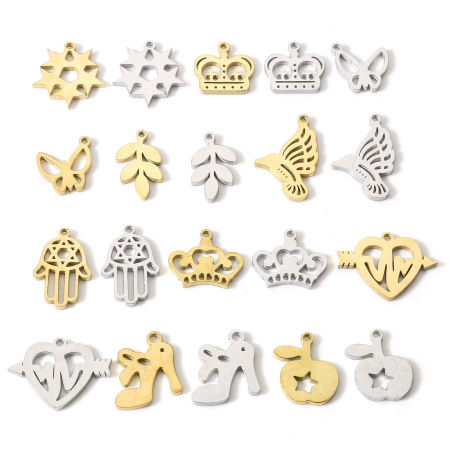 304 Acciaio Inossidabile Charms 5 Pz