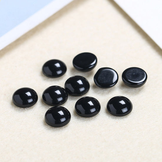 (グレードA) 天然石カボション 円形 3mm 直径、 5 個 の画像