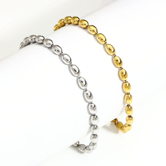 Image de Bracelets En Gros en 304 Acier Inoxydable, Chaîne Maille Bille aux Femmes À la Mode Cadeau Fournitures de Bijoux 17cm long, 1 Pièce