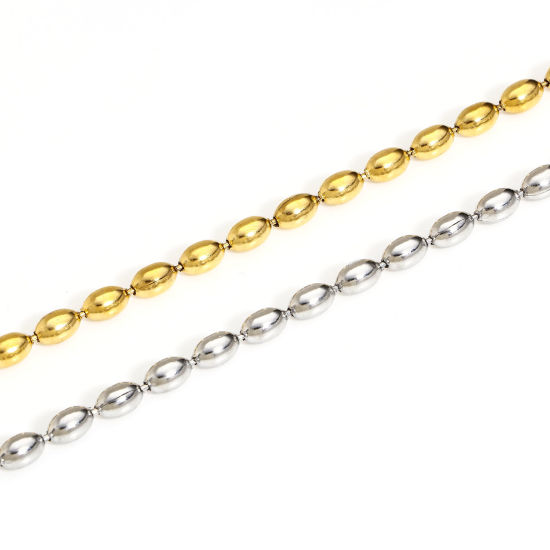 Image de Bracelets En Gros en 304 Acier Inoxydable, Chaîne Maille Bille aux Femmes À la Mode Cadeau Fournitures de Bijoux 17cm long, 1 Pièce