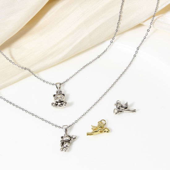 Imagen de 1 Unidad Latón Colgantes Charms Oro Real Chapado