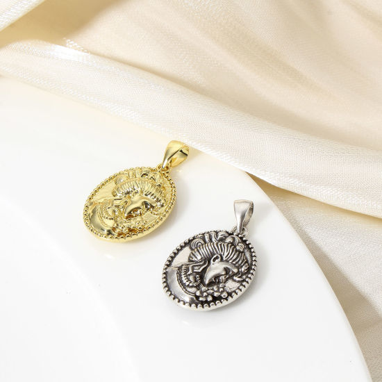 Imagen de 1 Unidad Latón Colgantes Charms Oro Real Chapado