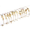 Picture of 304 Stainless Steel Birth Month Flower Link Cable Chain Bracelets 18K Gold Plated Multicolor Rhinestone 16cm(6 2/8") long