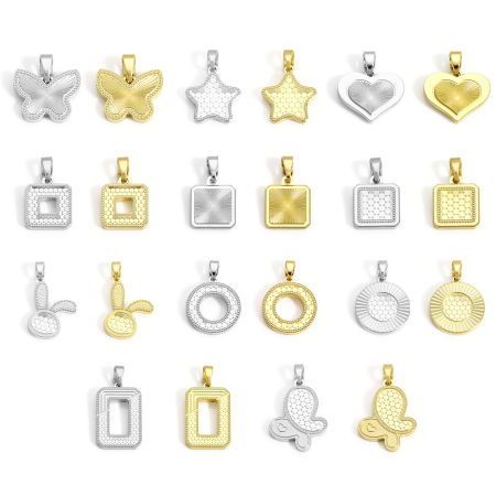 1 Unidad Latón Colgantes Charms Oro Real Chapado