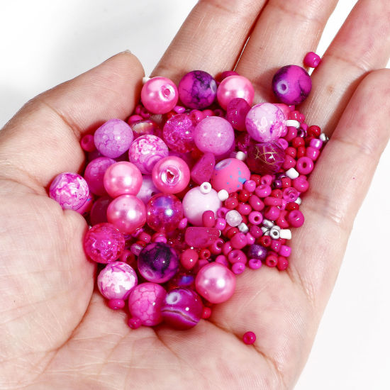 Image de 1 Kit Kit de Perles Assorties avec Perles de Rocailles pour la Fabrication de Bijoux DIY Bijoux d'Océan en Verre Poisson Etoile de Mer Multicolore