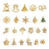 Picture of Brass Christmas Charms 18K Real Gold Plated