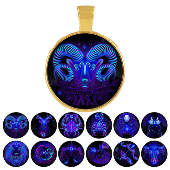 Image de 1 Pièce Porte-Clés Galaxie en Verre Argent Mat Etoile Constellation