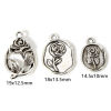 Picture of Zinc Based Alloy Charms Antique Silver Color Rose Flower