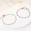 Picture of Wholesale Enamel 304 Stainless Steel Lips Chain Bracelets, Silver Tone Women's Stylish Gift Jewelry Supply, 17.5cm(6 7/8") long