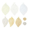 Picture of Iron Based Alloy Filigree Stamping Pendants Multicolor Leaf Hollow