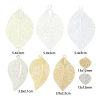 Picture of Iron Based Alloy Filigree Stamping Pendants Multicolor Leaf Hollow