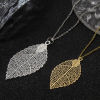 Picture of Iron Based Alloy Filigree Stamping Pendants Multicolor Leaf Hollow