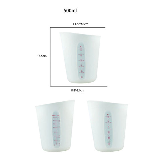 1 Piece Silicone Measuring Cup White の画像