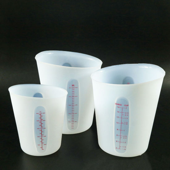 1 Piece Silicone Measuring Cup White の画像