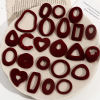 Picture of Acrylic Geometric Pendants Wine Red Flocking