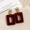 Picture of Acrylic Geometric Pendants Wine Red Flocking