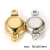 Image de 2 Kits Fermoir Magnétique en Laiton Plat-Rond Plaqué Or Véritable