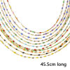 Picture of Wholesale Enamel Lips Chain Necklace, Gold Plated 304 Stainless Steel, Unisex Stylish Minimalist Gift Jewelry For Retailer, 45.5cm(17.9") long, Chain Size: 2mm