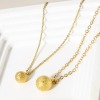 Picture of Brass Charms 18K Real Gold Plated Ball Sparkledust