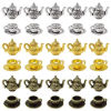 Bild von 20 Stück Zinklegierung Charms Bunt Teekanne Tasse 3D 13mm