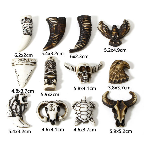 5 個 樹脂 ボヘミアン ペンダント 多色 の画像