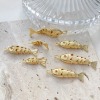 Picture of Eco-friendly Brass Ocean Jewelry Pendants Real Gold Plated Fish Animal 3D Movable Orange-red Cubic Zirconia