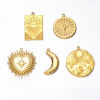 Picture of 304 Stainless Steel Galaxy Charms Gold Plated Sun Moon