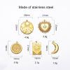 Picture of 304 Stainless Steel Galaxy Charms Gold Plated Sun Moon
