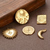 Picture of 304 Stainless Steel Galaxy Charms Gold Plated Sun Moon