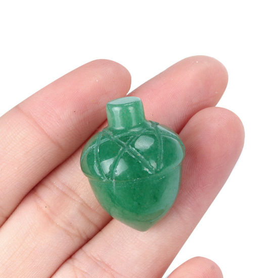 1 個 天然石 ( 天然 ) 飾り ヘーゼルナッツ 26mm x 20mm の画像