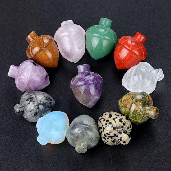 1 個 天然石 ( 天然 ) 飾り ヘーゼルナッツ 26mm x 20mm の画像