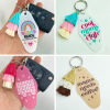 Picture of Acrylic Mother's Day Keychain & Keyring Multicolor Tassel Oval