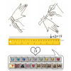 Picture of 304 Stainless Steel Italian Charm Links For DIY Bracelet Jewelry Making Silver Tone Rectangle Carved Pattern Yellow Rhinestone 10mm x 9mm
