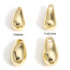 Image de 2 Pcs Breloques en Laiton Goutte d'Eau Plaqué Or Véritable 14K 3D