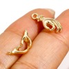 Picture of Brass Charms 14K Real Gold Plated Hand Sign Gesture 3D
