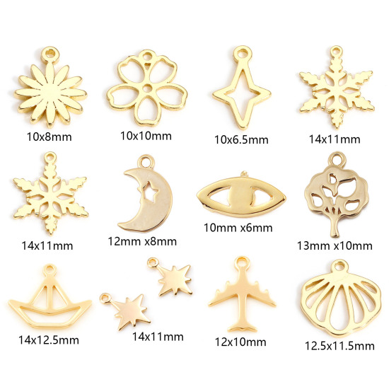 Picture of Brass Charms 14K Real Gold Plated