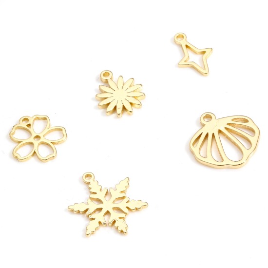 Picture of Brass Charms 14K Real Gold Plated