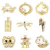 Imagen de 1 Unidad Latón Colgantes Charms 18K Oro Real Chapado Micro Pave