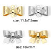 Imagen de 10 Unidades Latón Colgantes Charms Bowknot Oro Real Chapado 3D