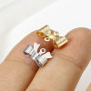Imagen de 10 Unidades Latón Colgantes Charms Bowknot Oro Real Chapado 3D