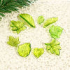 Imagen de 100 Unidades Acrílico Colgantes Charms Hoja Verde Transparente